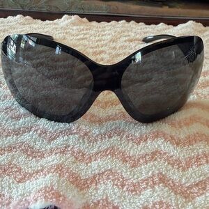 CHANEL Glossy Black Sunglasses